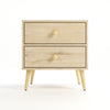 Scandinavian Two Drawer Bedside Table Brookhil