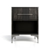 High Gloss One Drawer Bedside Table - Black