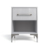 High Gloss One Drawer Bedside Table - White