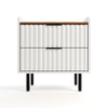 Caya Two Drawer Bedside Table - White