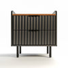 Caya Two Drawer Bedside Table - Black