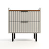 Caya Two Drawer Bedside Table - Dunblane Grey