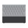 Deep Buttoned Headboard - Grey