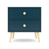 Impression Two Drawer Bedside Table - Petrol Blue