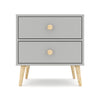Impression Two Drawer Bedside Table - Dunblane Grey