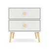 Impression Two Drawer Bedside Table - Folkstone Grey