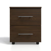 Oslo Two Drawer Bedside Table - Imbuia