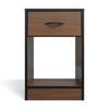 Essential One Drawer Bedside Table - Brown Walnut