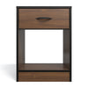 Foundation One Drawer Bedside Table - Brown Walnut