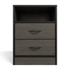 Foundation Two Drawer Bedside Table - Smoked Cedar
