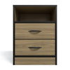 Foundation Two Drawer Bedside Table - Swiss Elm