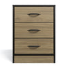 Foundation Three Drawer Bedside Table - Swiss Elm