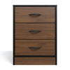 Foundation Three Drawer Bedside Table - Brown Walnut