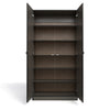 2 Door Shelving Wardrobe - Smoked Cedar