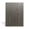 3 Door Combo Wardrobe - Smoked Cedar